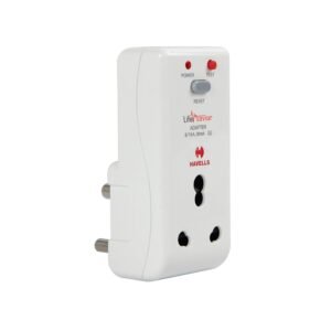 Havells 16 Amp 30mA PRCD Adaptor (White) - Plastic Body, Auto-Trip Safety for Appliances - Smart and Enhanced Protection Against Electrical Shock,Requires 16A MCBFuse Backup,Per IEC 61540 Guidelines