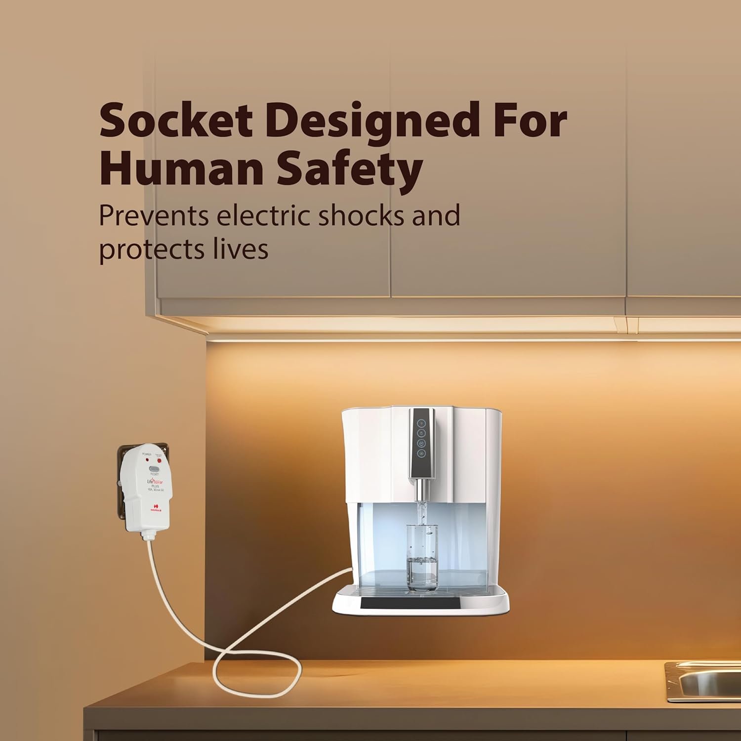 Havells Plastic 16A 30mA PRCD Plug Top, Equipped with a Safety Shutter Socket Along with An Auto Trip Feature Which Shuts Off if Detects Any Current Leakage, Backup Protection for Overload 6IEC 61540 - Image 4