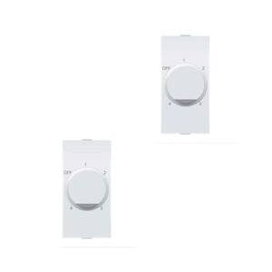 Anchor Ziva 100W 1 Module White 4 Step Fan Regulator, 68301 (Pack of 2)