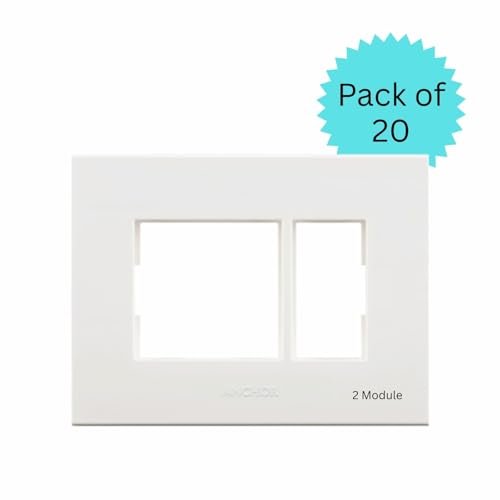 Anchor by Panasonic Penta 8 Module White Regular Cover Plate for Switch Board (White, 65908-10) - Image 2