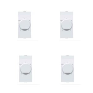 Anchor Ziva 100W 1 Module White 4 Step Fan Regulator, 68301 (Pack of 4)