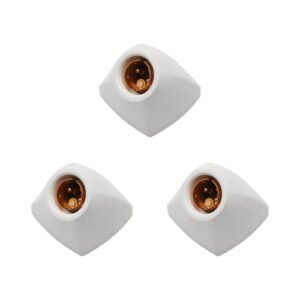 Anchor by Panasonic Sqaure Angle Bulb Holder for Wall | B22 Bulb Holder for Led Bulb | B22 Holder Bulb Socket (Pack of 3, 39674)