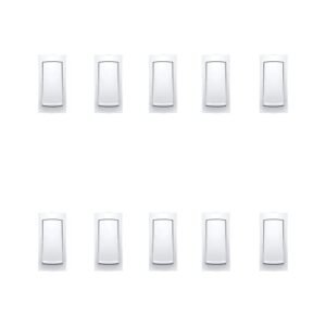Anchor Ziva 6A 1 Way 1 Module White Switch, 68001 (Pack of 10)