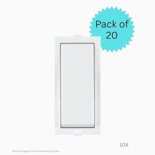 Anchor by Panasonic Roma Classic 10AX 1 Way Switch for Electric Board (White, 21011-20) - Image 2