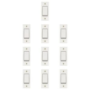 Anchor by Panasonic Penta Cherry 6A, 1Way Switch, 100W SBL Load, IP20, White (38194-10)