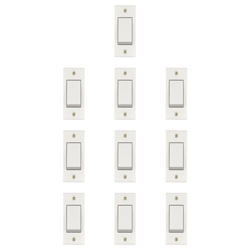 Anchor by Panasonic Penta Cherry 6A, 1Way Switch, 100W SBL Load, IP20, White (38194-10)