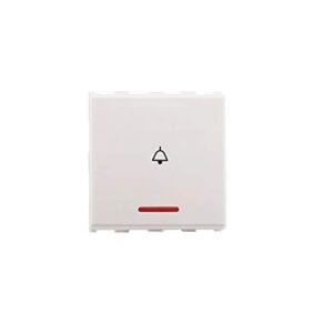 Anchor by Panasonic 66233 Roma Urban Modular 2M 10A V0 Grade Polycarbonate Bell Push Switch with Indicator (White, Pack of 5)