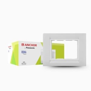 Anchor by Panasonic Roma Classic 6 Module Tresa Solid Plate for Switchboard, White 2M Plate, (30250WH-10)