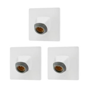 Anchor by Panasonic Modular Angle Bulb Holder for Wall | B22 Bulb Holder for Led Bulb | B22 Holder Bulb Socket (Pack of 3, 39935)