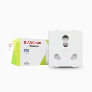 Anchor by Panasonic Roma Classic 6A/16A Twin Socket, ISI Marked Heavy Duty Socket (White, 30828)
