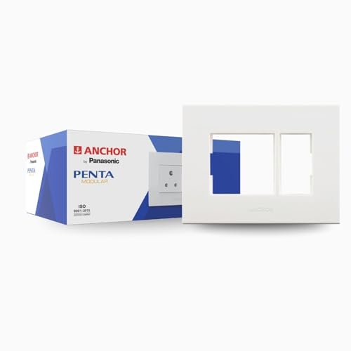 Anchor by Panasonic Penta 8 Module White Regular Cover Plate for Switch Board (White, 65908-10)