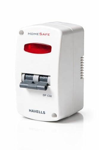 Havells Home Safe Mini MCB with Enclosure PVC Plastic Base Model (White)
