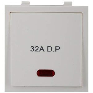 32A D.P 1 Way Double Pole Main Switch (White)