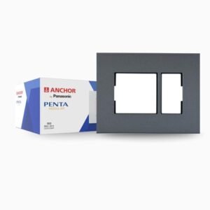Anchor by Panasonic Penta Modular Regular 12 Module Cover Plate for Switch Board, 10 Years on Site Warranty (Black, 65912B)