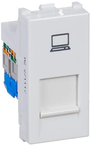 Anchor by Panasonic 66557 RJ45, Computer Socket, Cat 6, 1Modular (White, Pack of 2)