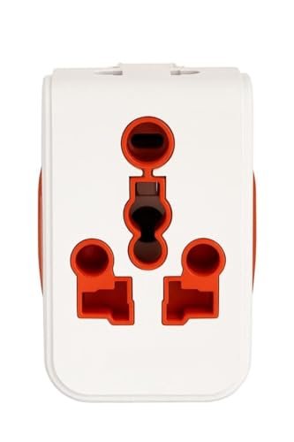 CONA Hugo 6A to 16A Multi Plug Adapter | Universal 3-Pin Plug | Safe & Durable | White (Pack of 2) - Image 2