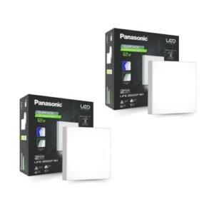 Panasonic 12 Watt LED Rimless Surface Panel Light | Elegant Rimless Design | Surface Mounted LED Down Light for Ceiling (Square, Cool White, Pack of 2)