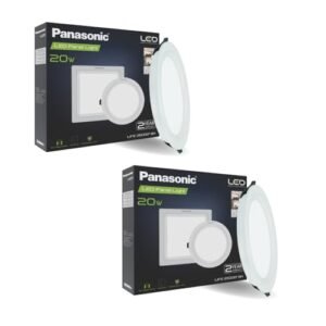Panasonic 20W LED Panel Light with Integrated Driver, Round False Ceiling for Home, Office, Cutout 195mm, Cool White Downlighter (PPAM22207-2)