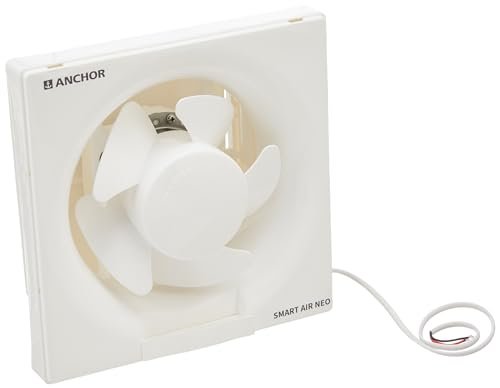 anchor by panasonic Smart Air Neo 200mm, High Speed Motor Exhaust Fan For Kitchen, Bathroom With 1300 Rpm (White, 1 Piece) (14180WH / 13048WH)