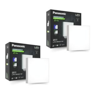 Panasonic 24 Watt LED Rimless Surface Panel Light | Elegant Rimless Design | Surface Mounted LED Down Light for Ceiling (Square, Cool White, Pack of 2)
