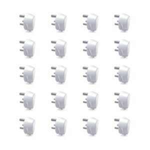 Anchor by Panasonic Plug Top 6A, 3 Pin, ISI Certified, Secure Fit for Home, Office & Appliance Use ??? White (Pack of 20)