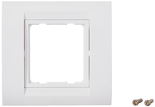 ANCHOR Polycarbonate Roma 2 Module Tresa Plate (Standard Size, White) (Pack of 10)