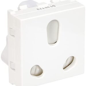 Anchor by Panasonic 66455 6A/16A, Twin Socket 2-Modular (White, Pack of 1)