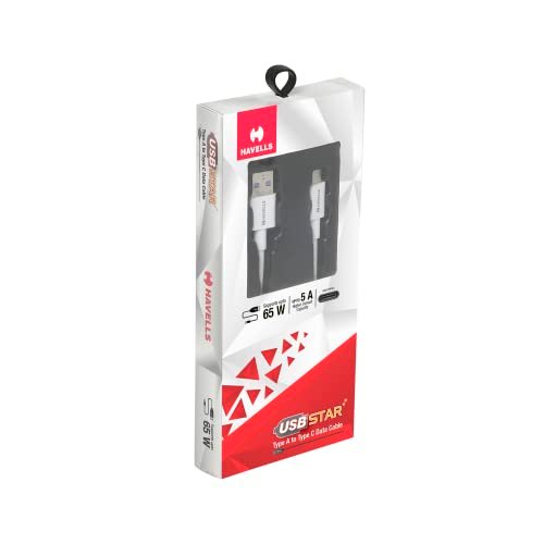 Havells USB Star- Type A to Type C Data Cable 65W, 5A - Image 7