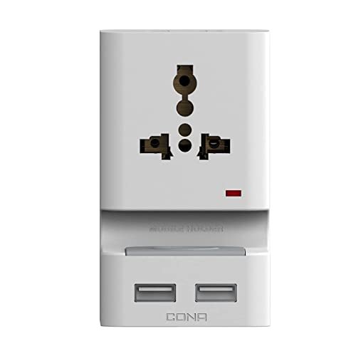 Cona Standy Multiplug 3+2 with USB - (White) - (Material -PC) - Unit 1 No