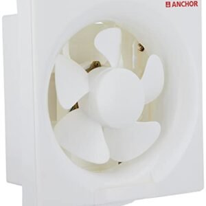 Anchor by Panasonic Smart Air 200 mm Exhaust Fan For Kitchen, Bathroom with Strong Air Suction, Rust Proof Body, 40W (White) (Pack of 1)