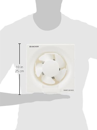 anchor by panasonic Smart Air Neo 200mm, High Speed Motor Exhaust Fan For Kitchen, Bathroom With 1300 Rpm (White, 1 Piece) (14180WH / 13048WH) - Image 4