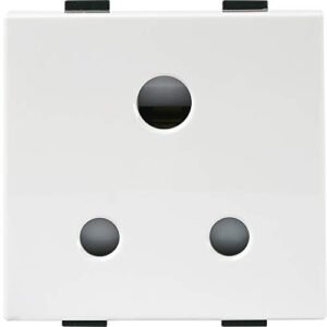Anchor By Panasonic Roma Plus Modular Polycarbonate 2m 6A 3 Pin Round Socket (White, Pack Of 10) (289330)