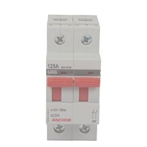 Anchor by Panasonic 98096 Uno Series 125 Ampere DP Isolator, White