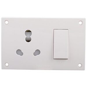 anchor by panasonic polycarbonate 14615 Penta Combined WH 4 Hole Switch, 20 Amp, White
