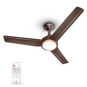 Havells 1200mm Trinity-i Ceiling Fan | Remote Controlled, High Air Delivery, IOT Enabled Fan | Works with Alexa, Google Assistant, Upto 60% Energy Saving, 2 Year Warranty | (Pack of 1, Dusk LT Copper)