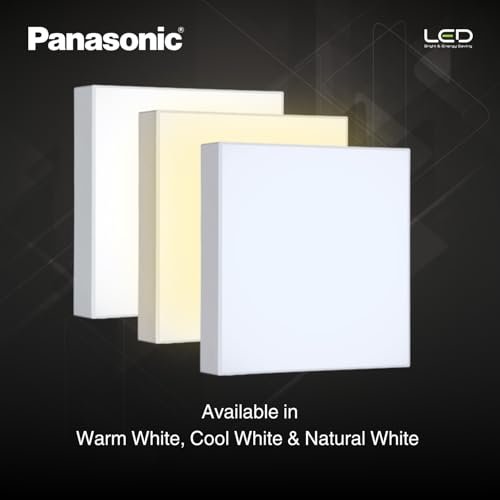 Panasonic 12 Watt LED Rimless Surface Panel Light | Elegant Rimless Design | Surface Mounted LED Down Light for Ceiling (Square, Cool White, Pack of 1) - Image 3