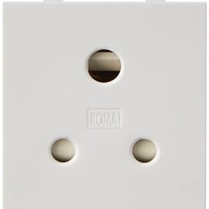 ANCHOR 13/10/6 A 240 V Polycarbonate Roma Combi Socket (Standard Size, White) (Pack of 10)