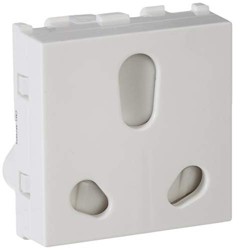 Anchor by Panasonic 66455 6A/16A, Twin Socket 2-Modular (White, Pack of 10)