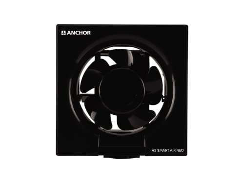 anchor by panasonic HS Smart Air Neo 200mm, High Speed Motor Exhaust Fan For Kitchen, Bathroom With 1800 Rpm (Black, 1 Piece) (14183BK / 13073BK)