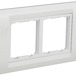 ANCHOR Roma Polycarbonate 4 Module Tresa Plate (Standard Size, White) (Pack of 4)