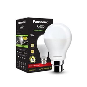 Panasonic 9W Rechargable Emergency LED Bulb, B22 9W Inverter Bulb, Cool Day Light, Pack of 1 (PBUM13097)