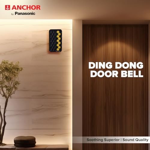 Anchor by Panasonic Ding Dong Door Bells Dual Tone aesthetics Home 240V (Black, Pack of 2) - Image 5