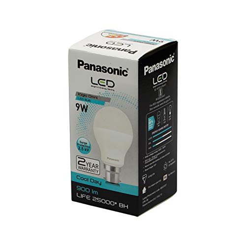 Panasonic 9W B22 LED Cool Day Light Bulb, Pack of 2 - Image 5