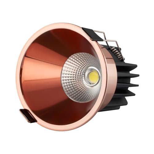 Panasonic 7 Watt Deep Recessed COB False Ceiling Light, Recessed Downlight for Home, Shop, Museum, Restaurant with 56mm Cutout, Rose Gold Reflector, Warm White Light (PDLM43073) - Image 2