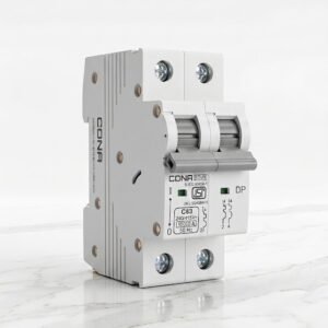 CONA SafeTrip 63 Amp Dual Pole Miniature Circuit Breaker (MCB)