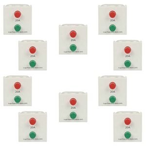 Anchor by Panasonic 66020 Roma Urban Modular 2M 20A V0 Grade Polycarbonate Motor Starter Switch (White, Pack of 10)