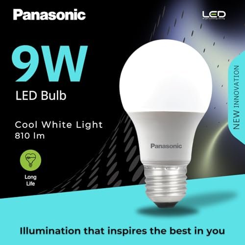 Panasonic Dura Saver 9W Bulb, E27 LED Bulb Base For Home & Office, 1 Year Warranty, Energy Efficiet, 6500K Cool Daylight (Pack of 2) - Image 6
