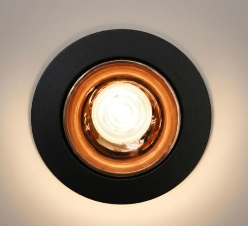 GearUp 8W Streak LED Down Light BL+Copper Finish, Warm White Light, Round, Pack of 2, Recessed Ceiling LED Light, Suited for 3 inch Junction Box/Concealed Box (6500k) - Image 2