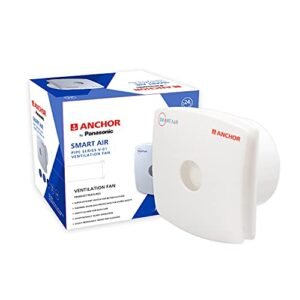 Anchor by Panasonic Smart Air 100mm Pipe Series Exhaust Fan for Kitchen |Exhaust Fan for Bathroom (2 Yrs Warranty) (White, 14030WH)
