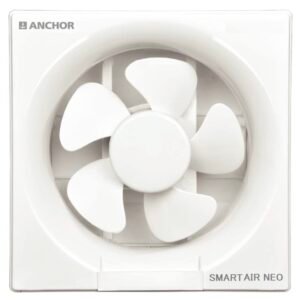 anchor by panasonic Smart Air Neo 250mm, High Speed Motor Exhaust Fan For Kitchen, Bathroom With 1250 Rpm (White, 1 Piece) (14181WH / 13049WH)